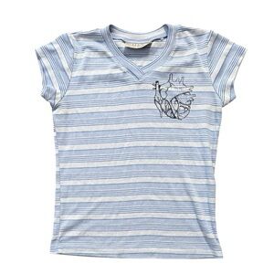 Bugle Boy Women’s Vintage striped tee with Heart Design